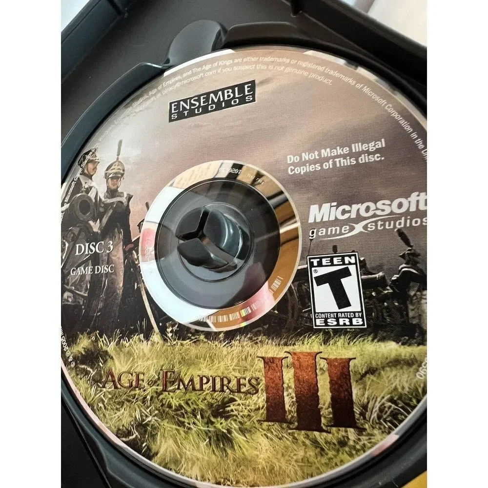 Age of Empires 3 III PC CD Microsoft 3 Discs Manual 2005